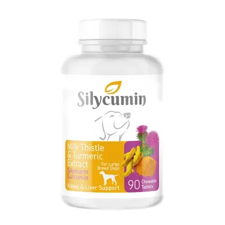 Bio PetActive Silycumin cu Turmeric si Armurariu pentru Caini Adulti de Talie Mare