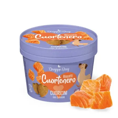 Doggyebag Cuortenero Cuoricini Biscuiti Artizanali cu Somon 150 Gr