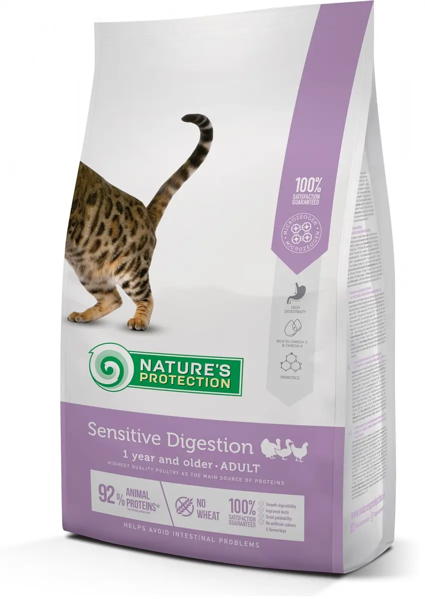 Nature's Protection Cat Sensitive Digestion, pui, hrana uscata pentru pisici adulte cu digestie sensibila, 7 kg
