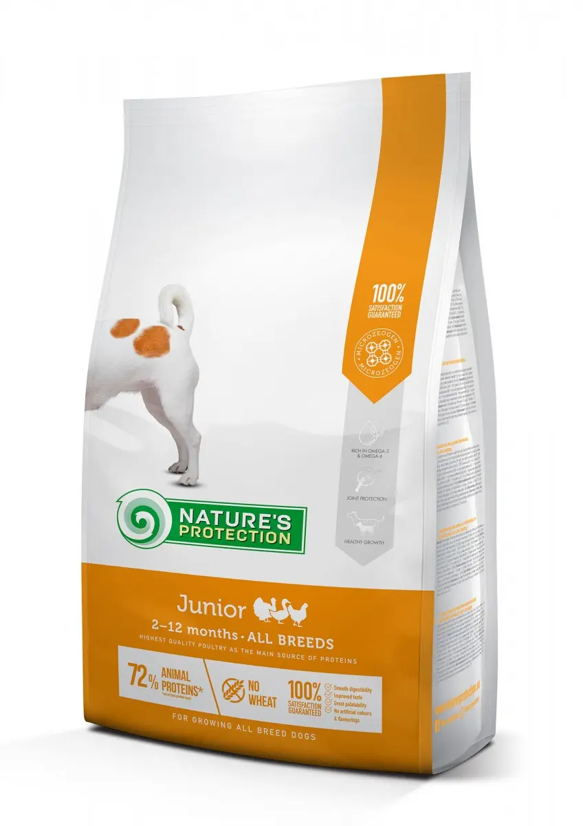 Nature's Protection Dog Junior, pui, hrana uscata pentru caini juniori de orice talie, 2 kg