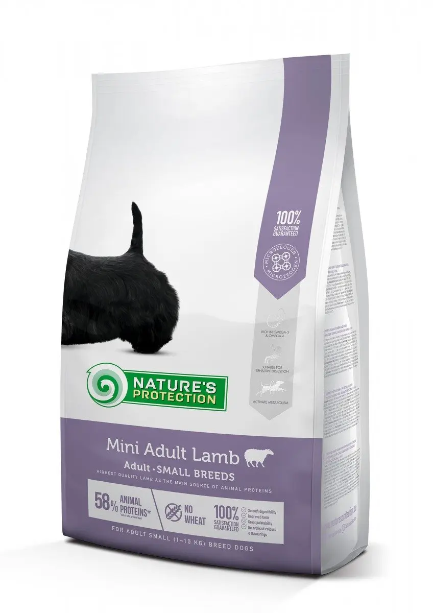 Nature's Protection Mini Adult, miel, hrana uscata premium pentru caini adulti de talie mica, 2 kg