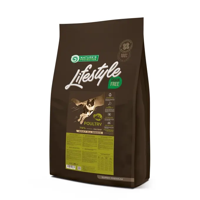 Nature s Protection Lifestyle Grain Free Adult Dog All Breed cu Carne de Pasare
