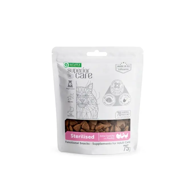 Superior Care Recompense cu Pasare pentru Pisici Adulte Sterilizate 75 Gr