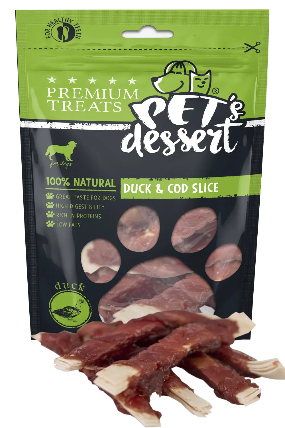 Pet s Desert Dog DuckCod Slice 80g LSD-12