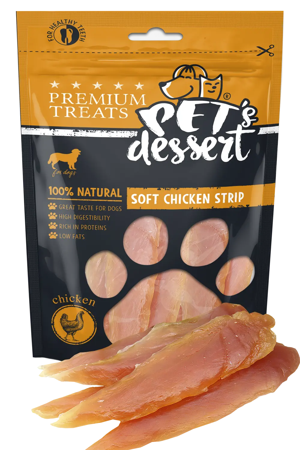 Pet s Desert Dog Soft Chicken Strips 80g LSC-01