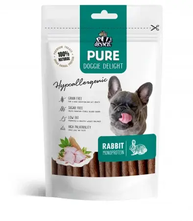 Recompnese pentru caini, Pet s Dessert Rabbit Monoprotein Hypoallergenic 0.80