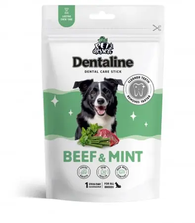 Recompense pentru caini, Pet s Dessert Dentaline Sticks pentru Igiena Dentara cu Vita si Menta