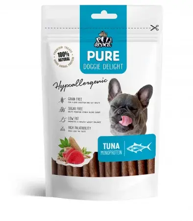 Recompense pentru caini, Pet s Dessert Tuna Monoprotein Hypoallergenic 0.80 Gr
