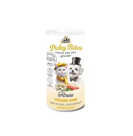 Pet, s Dessert Recompense Picky Bites Fitness Cuburi de Pui