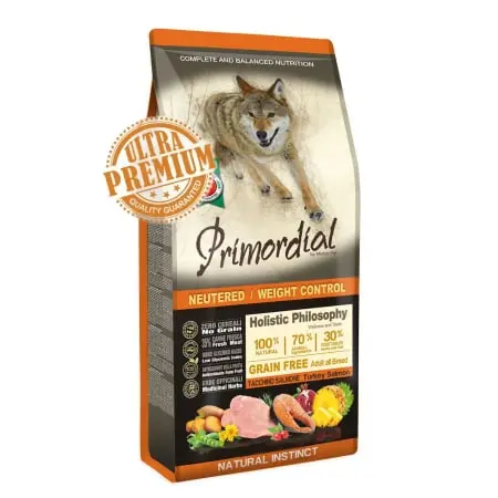 Primordial GF Holistic Dog Weight Control Adult cu Carne de Curcan si Somon