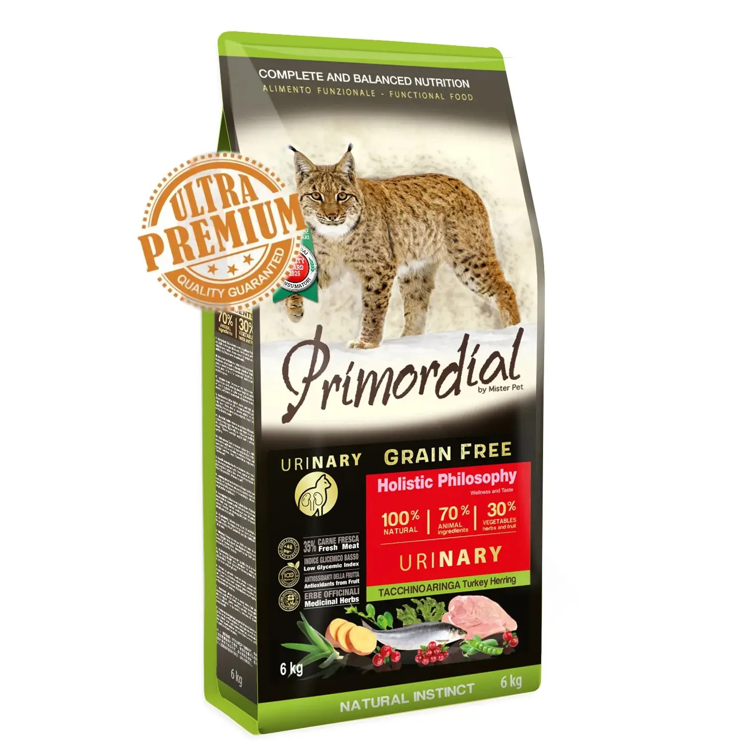 Primordial Grain-Free Holistic Cat Adult Urinary Curcan si Hering