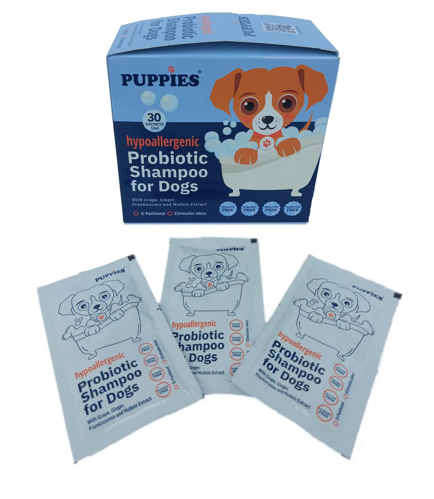 Puppies Probiotic Shampoo Hypo 15ml 30buc box