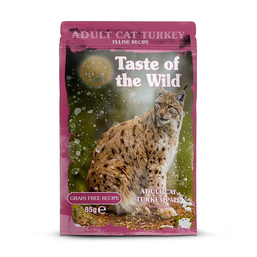 Taste of the Wild Cat Pouch Adult cu Carne de Curcan Pate 85 Gr