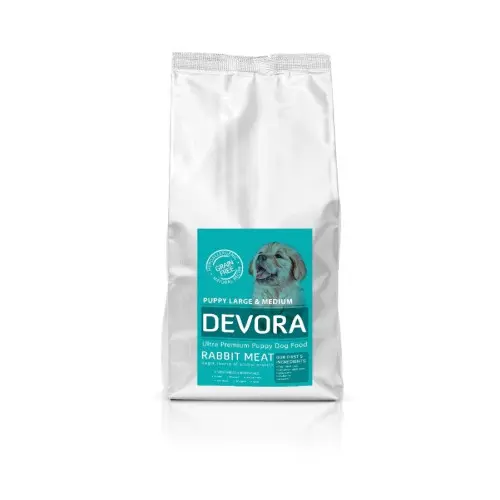 Hrana uscata pentru caini Devora Grain Free Puppy Large si Medium cu iepure 4 kg