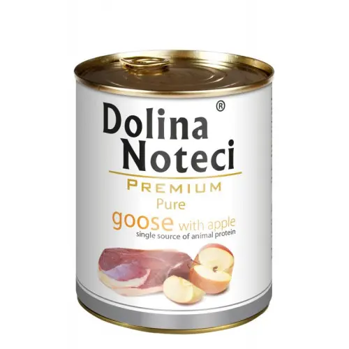 Hrana umeda pentru caini Dolina Noteci Pure cu gasca si mar 400 g