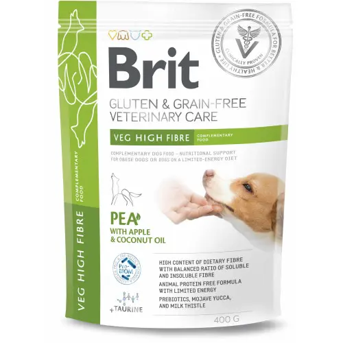 Hrana uscata pentru caini Brit Grain Free VD High Fibre 400 gr