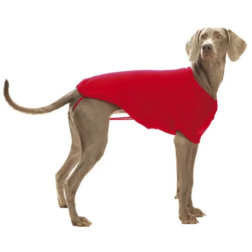 Pulover rosu tricotat pentru caini Croci 25 cm