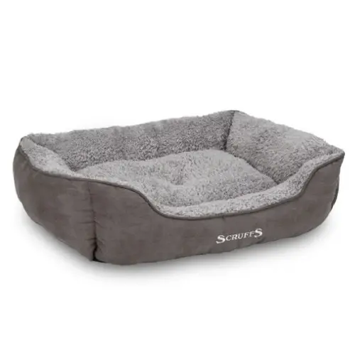 Culcus gri pentru caini Scruffs Cosy masura L 75x50 cm
