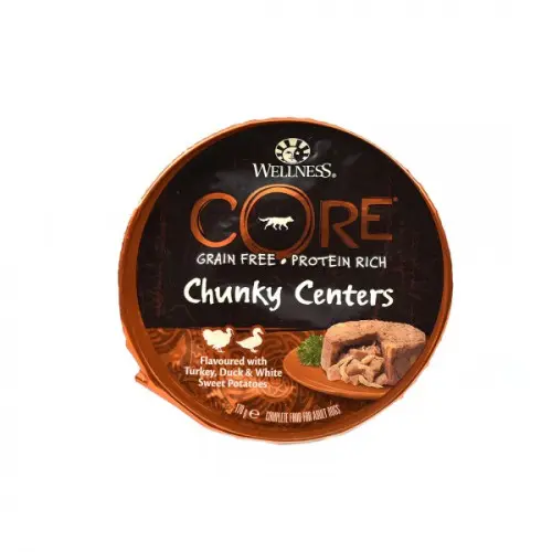 Hrana umeda pentru caini Wellness Core cu curcan rata si cartof dulce 170 g