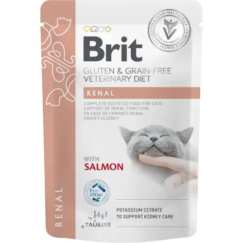 Hrana umeda pentru pisici plic Brit Grain Free VD Renal 85 gr