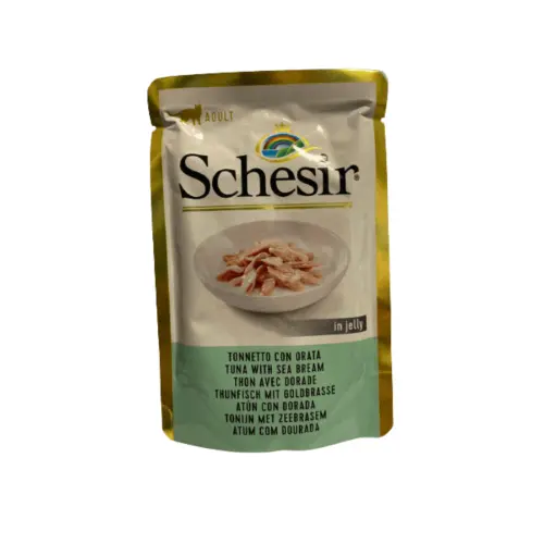 Hrana umeda pentru pisici Schesir cu ton si dorada 85 g