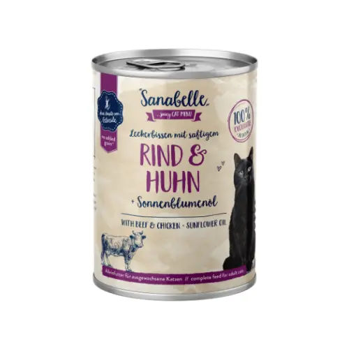 Hrana umeda Sanabelle cu Vita si Pui 400 gr
