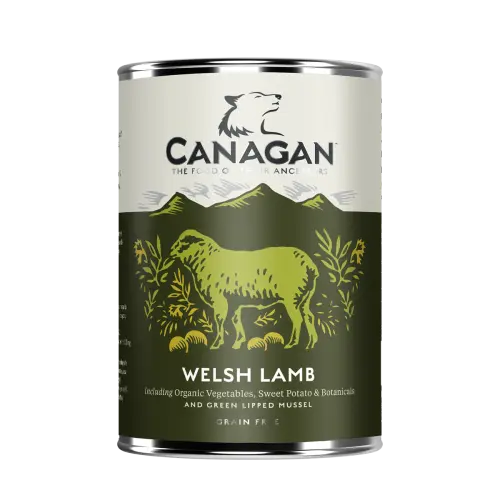 Hrana umeda pentru caini Canagan Grain Free cu miel si peste alb 400 g