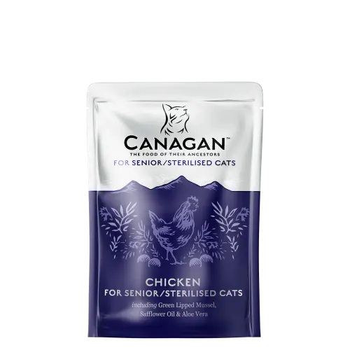 Hrana umeda pentru pisici Canagan Senior Sterilised cu pui 85 g
