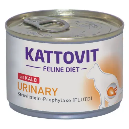 Hrana umeda pentru pisici Kattovit Urinary cu vitel 175 g
