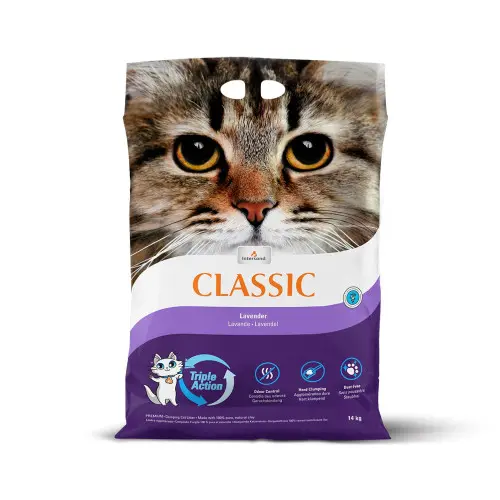 Nisip pentru litiera cu lavanda Intersand Classic 14 kg
