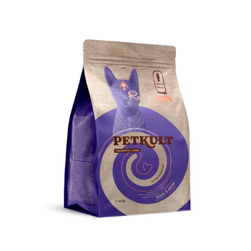 Hrana uscata Petkult Probiotic Care Hair & Skin Fresh pentru pisici cu Somon 400gr
