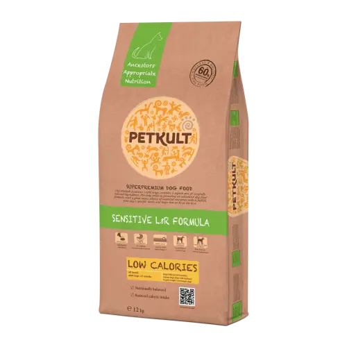 Hrana uscata pentru caini Petkult Sensitive Low Calories 12 kg
