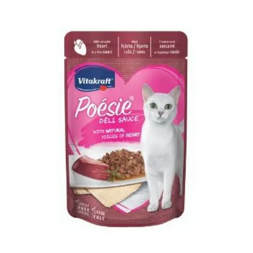 Hrana umeda pentru pisici Vitakraft Poesie Plic Piept Inima in sos 85 g