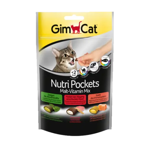 Recompense pentru pisici Gimpet Nutri Pockets cu malt si vitamine 150 g