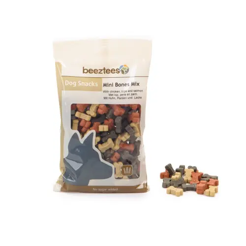 Recompense pentru caini Beeztees Snack mini oase mix 150 g