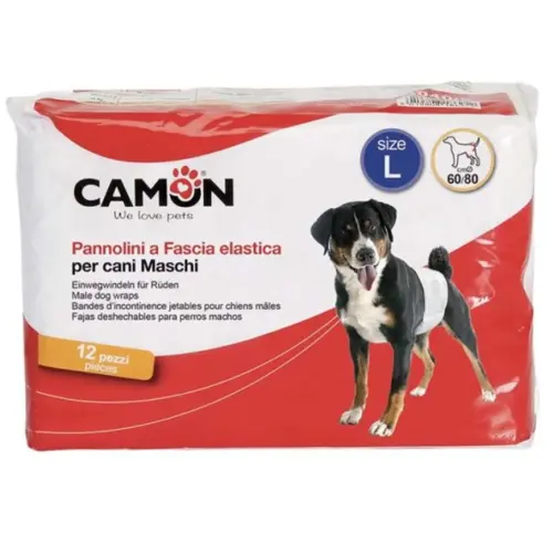 Scutece pentru caini masculi Camon L, 12 bucati