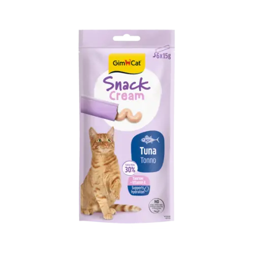 Recompensa cremoasa pentru pisici Gimcat Snack Cream cu ton pachet 6x15 g