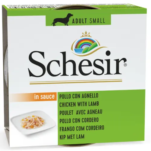 Hrana umeda pentru caini Schesir Adult Small Pui/Miel 85g
