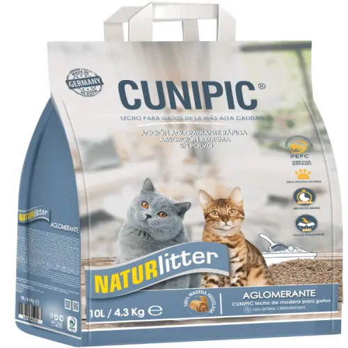 Asternut aglomerant pentru pisici Cunipic 10L