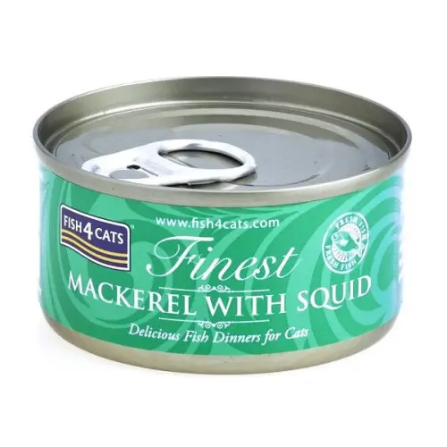 Hrana umeda pentru pisici Fish4Cats Finest Conversa File Macrou&Calamar 70 gr