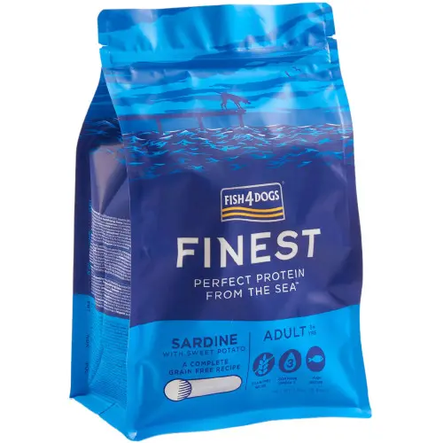 Hrana uscata pentru caini Fish4Dogs Finest Adult Large Sardine si Cartof dulce 1.5 kg