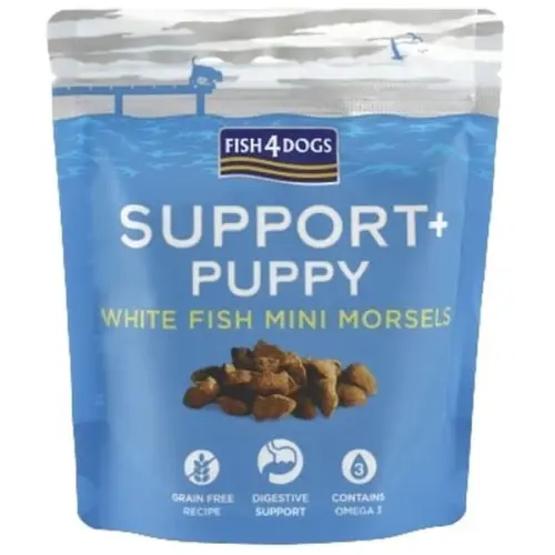 FISH4DOGS Support, PUPPY Digestion Recompense pentru catei, biscuiti cu peste alb, Pachet 2 X 150 gr