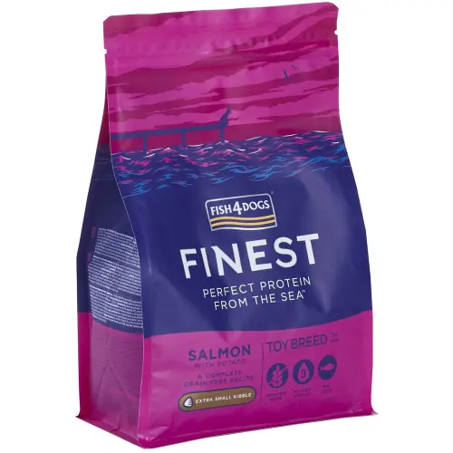Hrana uscata pentru caini Fish4Dogs Finest Adult Toy Somon si Cartof 1.5 kg