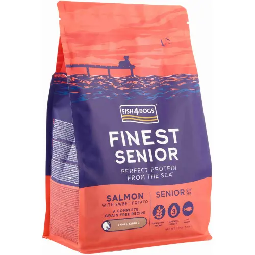 Hrana uscata pentru caini seniori Fish4Dogs Finest Somon si Cartofi dulci 1.5 kg