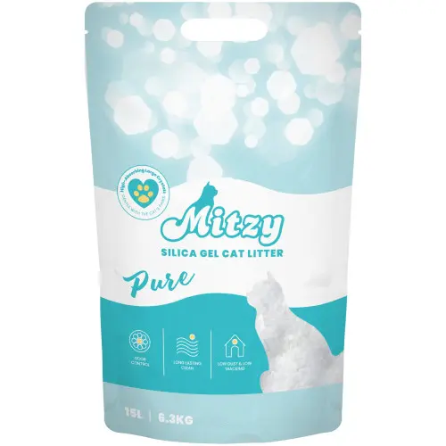 Nisip silicat pentru litiera Mitzy Silicat Pure 15L / 6.3kg