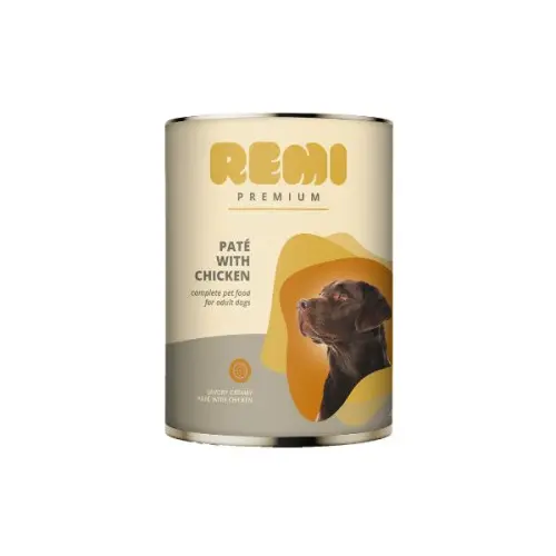 Hrana umeda pentru caini Remi Premium Pate cu Pui 400gr