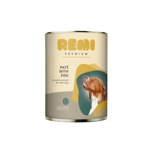Hrana umeda pentru caini Remi Premium Pate cu Peste 400gr