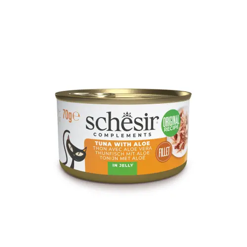 Schesir hrana umeda pentru pisici Ton si Aloe in jeleu: 70g, 51% ton