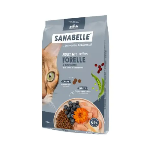 Hrana uscata pentru pisici Sanabelle Adult cu Pastrav 8kg