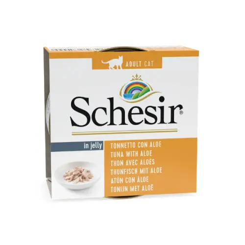 Hrana umeda pentru pisici Schesir Ton si Aloe 85gr